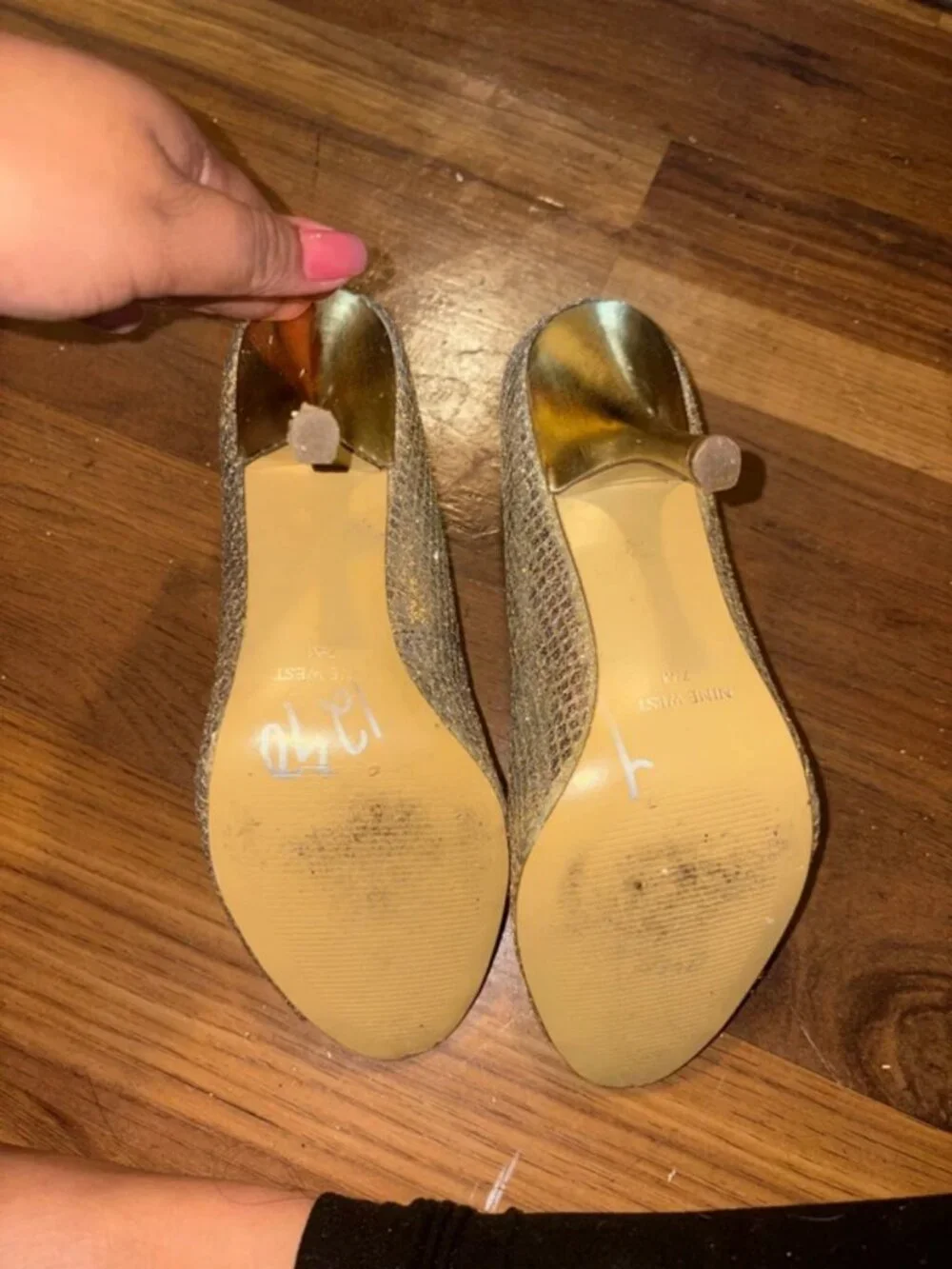 Glittery heels